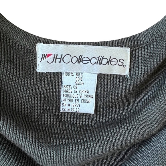 JH Collectables Black Floral Skirt Top and Sweater Vest Set Plus Size 22W - Picture 15 of 16